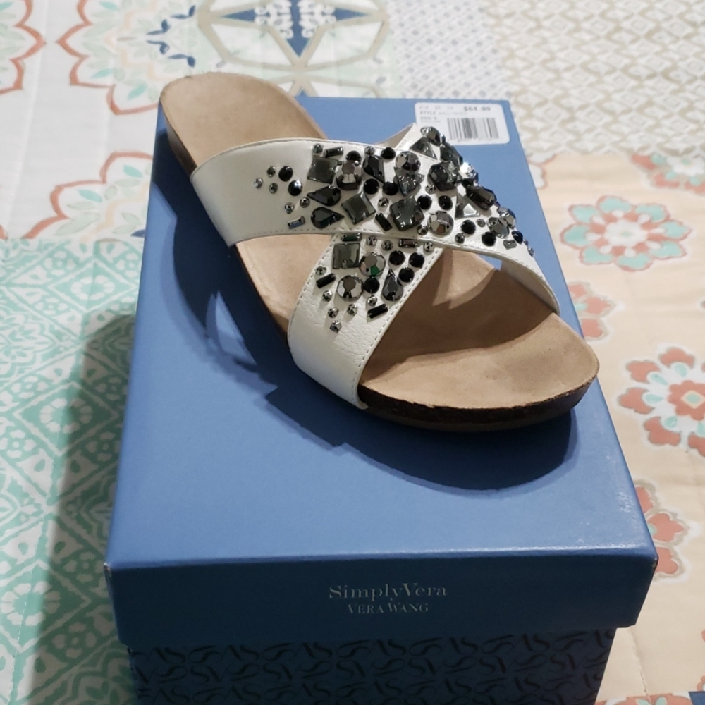 Vera Wang Sparkle Slides